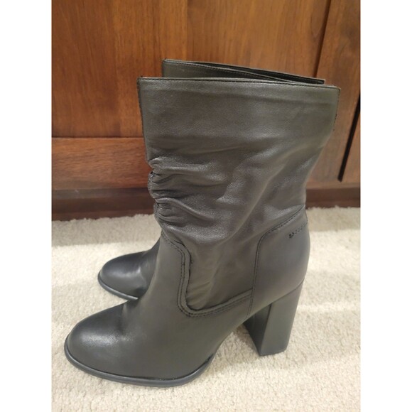 NEW Steve Madden Vector Leather Black Boots Women 9 Slouchy Mid calf MSRP $175 - Picture 10 of 10